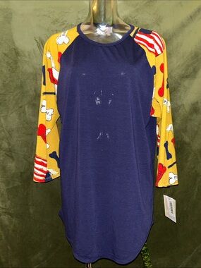 LuLaRoe Randy Shirt Freedom Brave XL